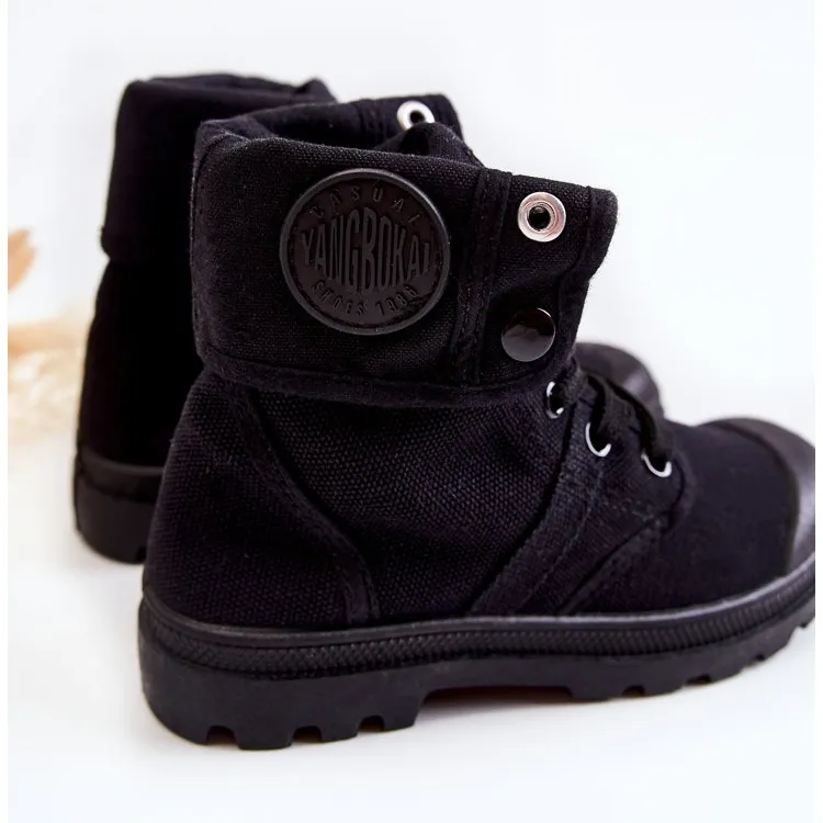 PA1 Baskets Montantes Enfant Noir Tobby le noir