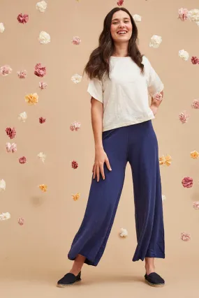 Pantalon ample en lin et coton bio/seacell