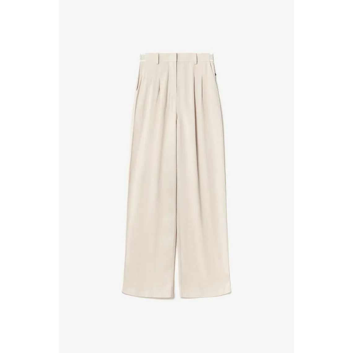 Pantalon droit SAGUA blanc en lin | 3 Suisses