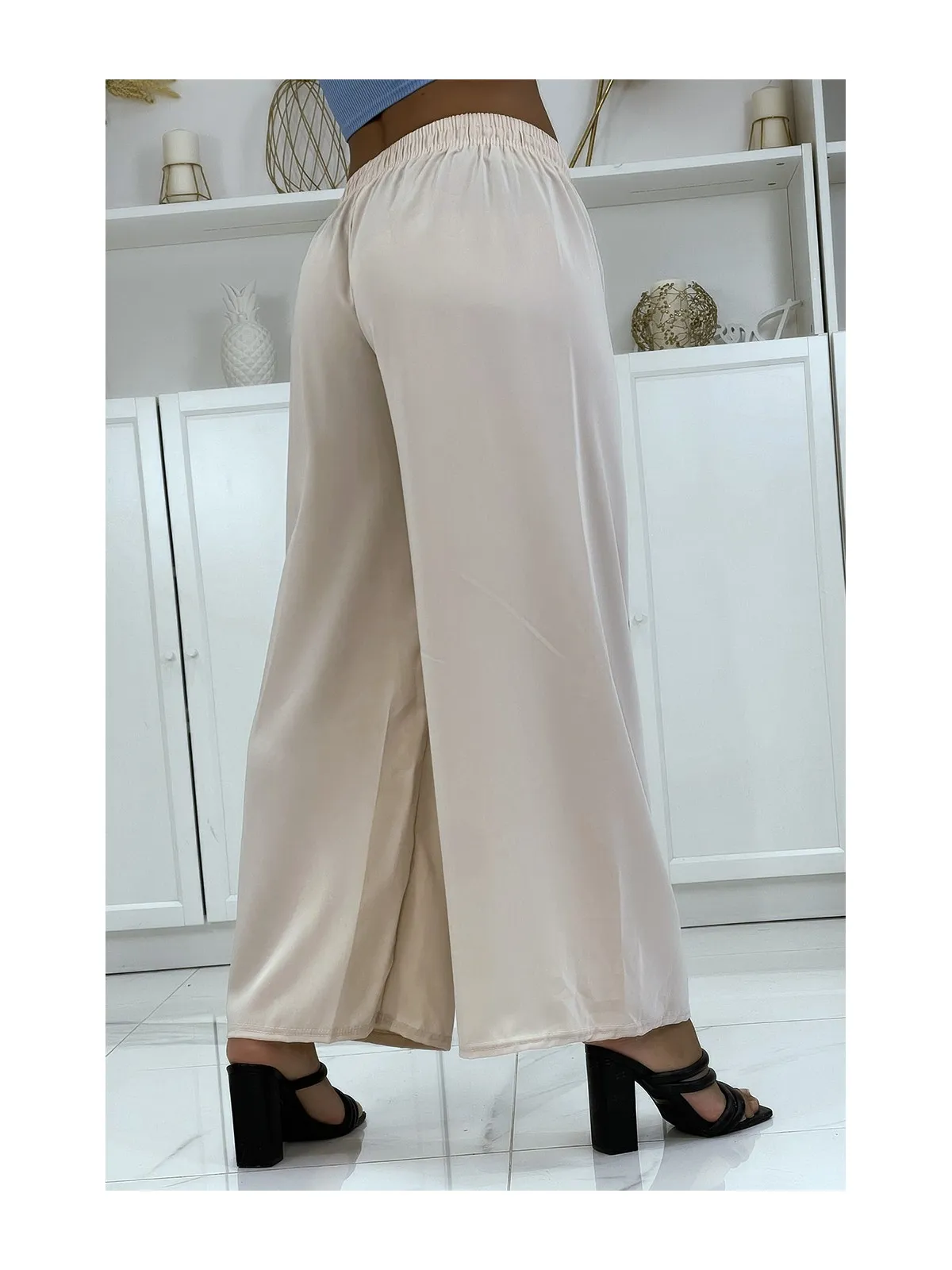 Pantalon palazzo beige très agréable à porter