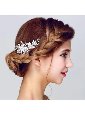 Peigne de fleurs faits à la main élégants accessoire de cheveux