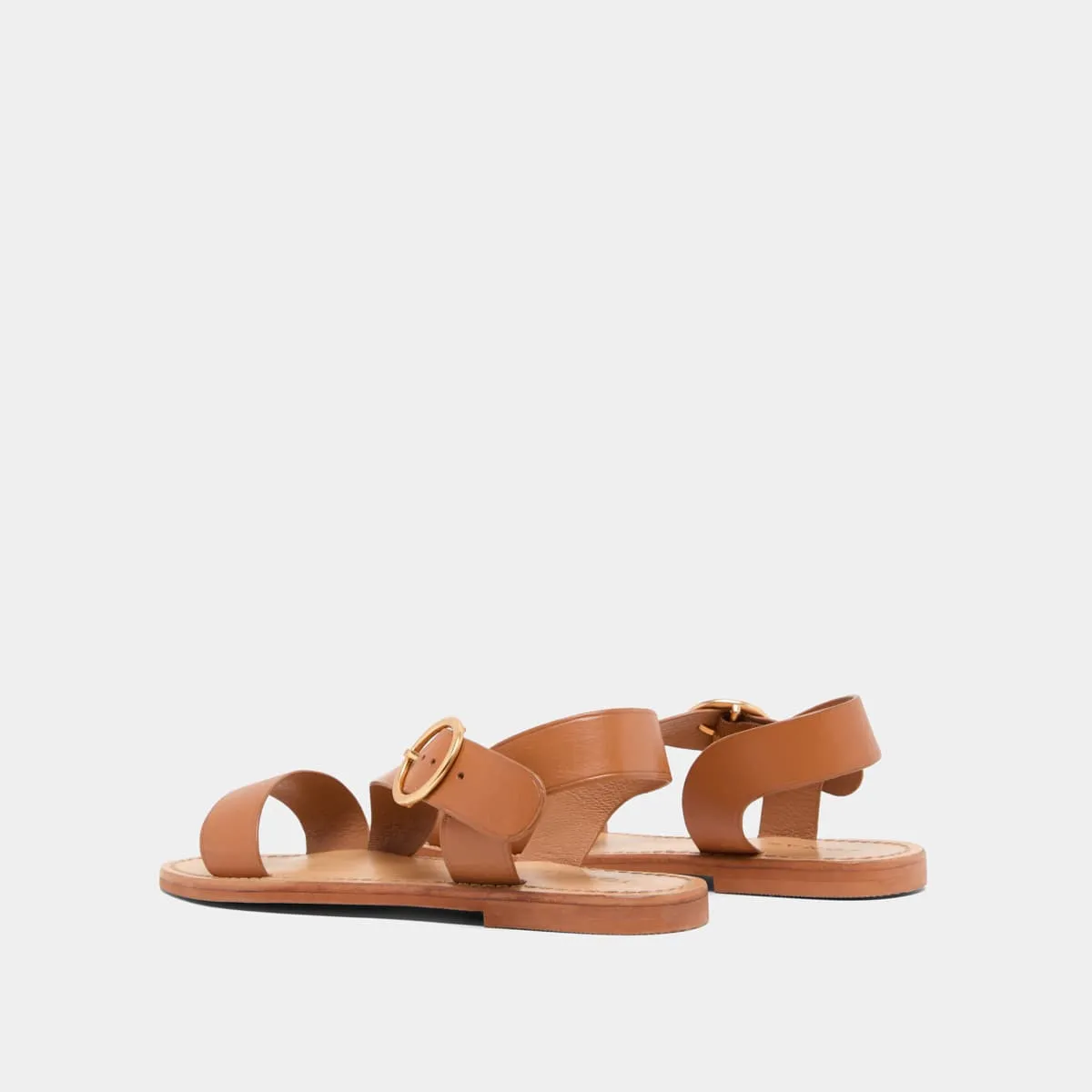 Plagettes asymétriques en cuir camel pour Femme | Jonak