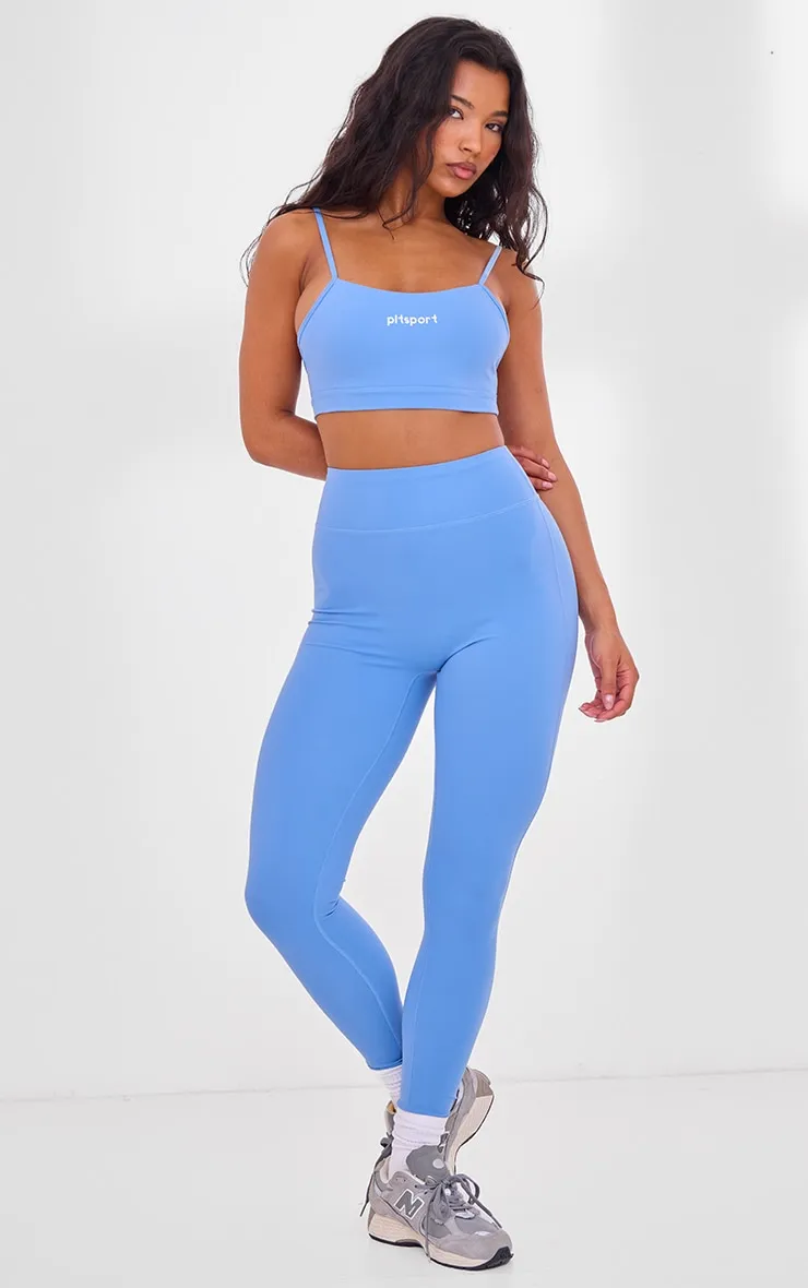 PLT Sport Brassière de sport bleue Sculpt à bretelles fines