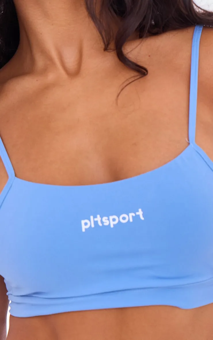 PLT Sport Brassière de sport bleue Sculpt à bretelles fines