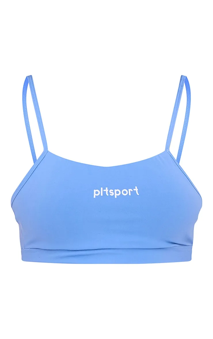 PLT Sport Brassière de sport bleue Sculpt à bretelles fines