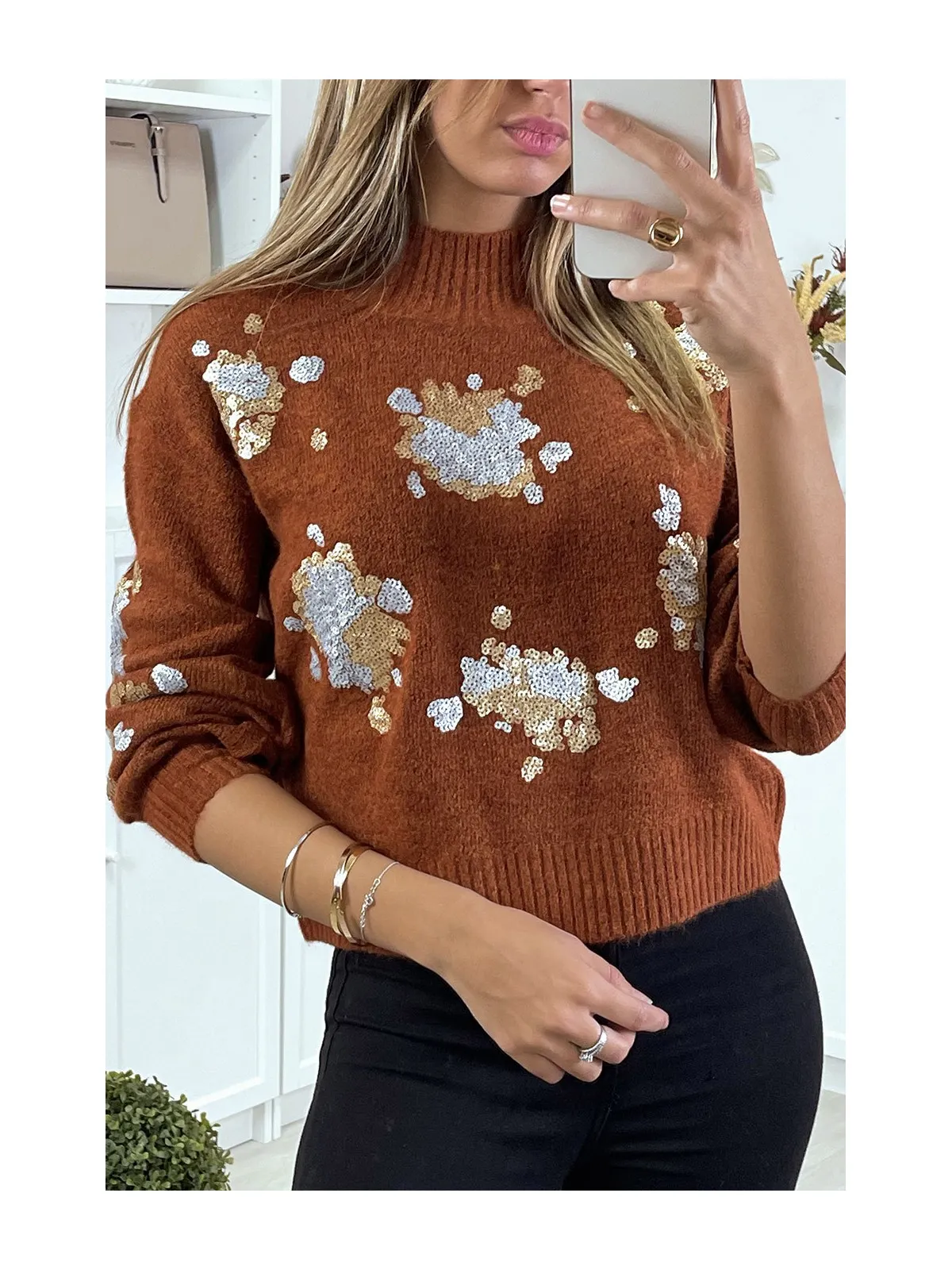 PuSP doux cognac à sequins