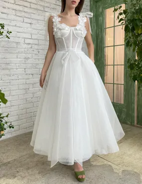 Robe de Soirée de Mariage Longue Blanc