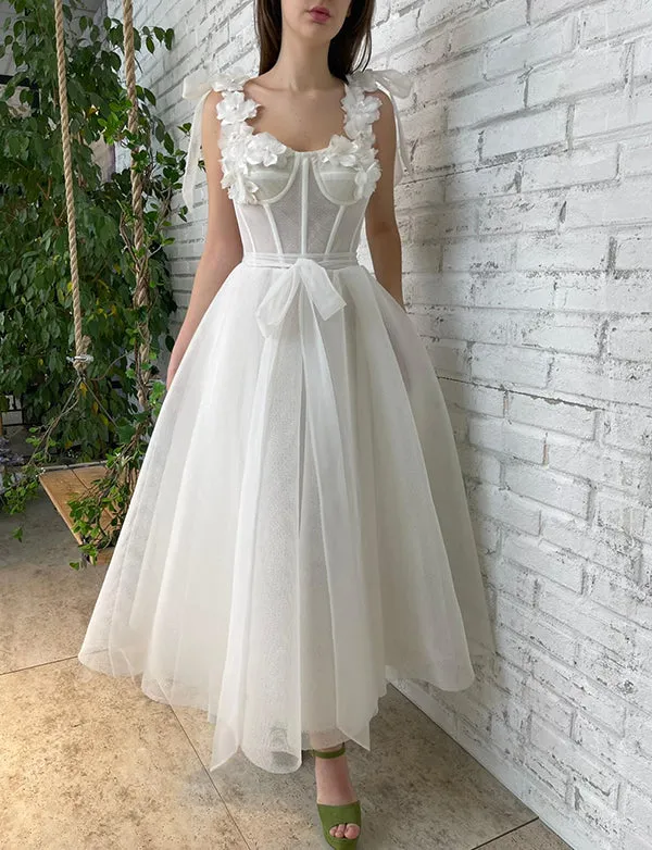 Robe de Soirée de Mariage Longue Blanc