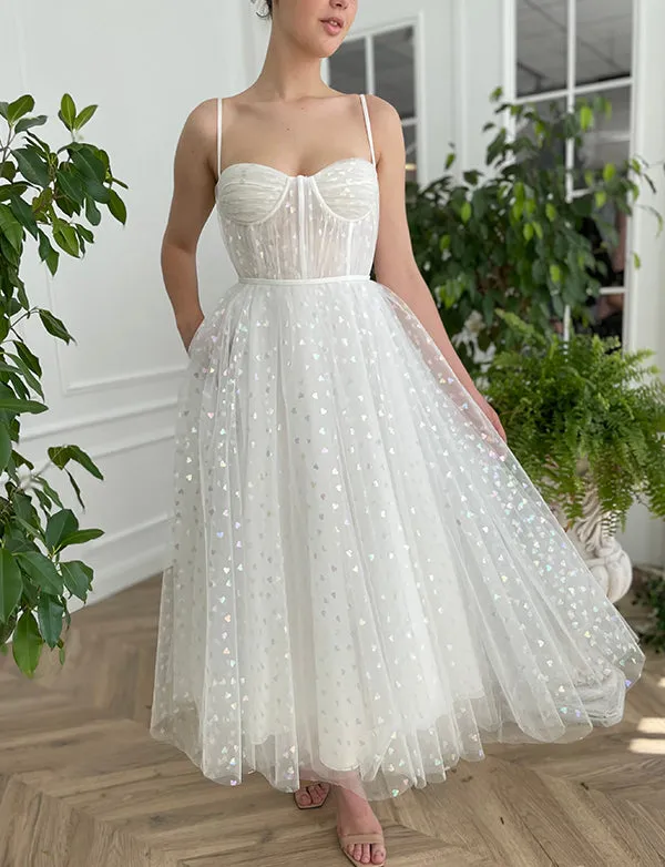 Robe de Soirée de Mariage Longue Blanc