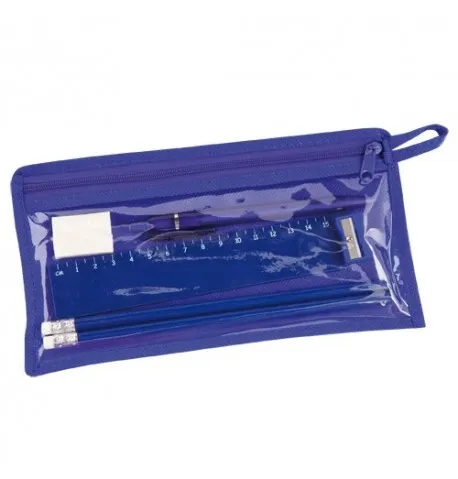 Set Trousse Baiku en T.N.T et en PVC de Coloris Jaune Bleu et Rouge