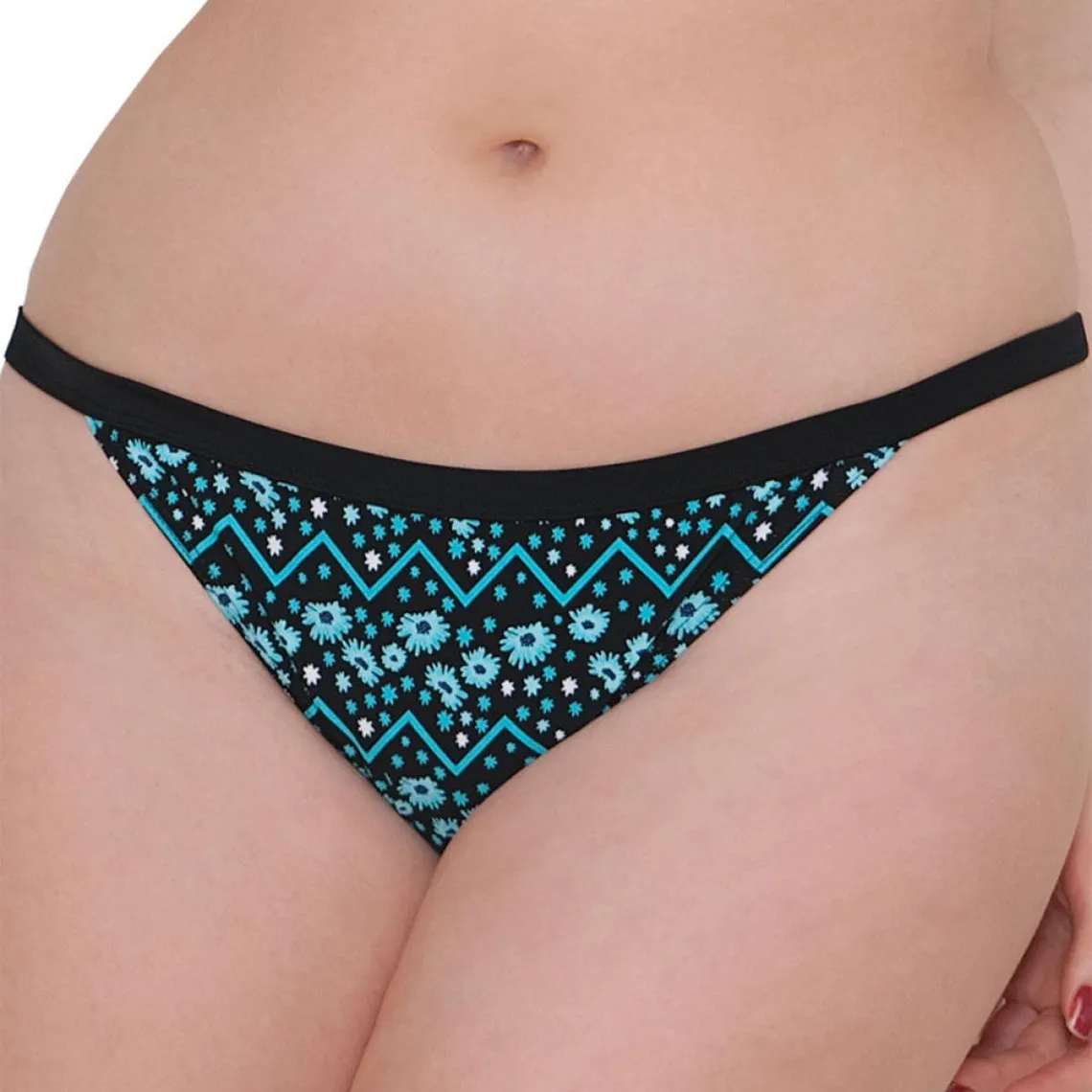 Slip de bain taille basse - Bleu en nylon | 3 Suisses