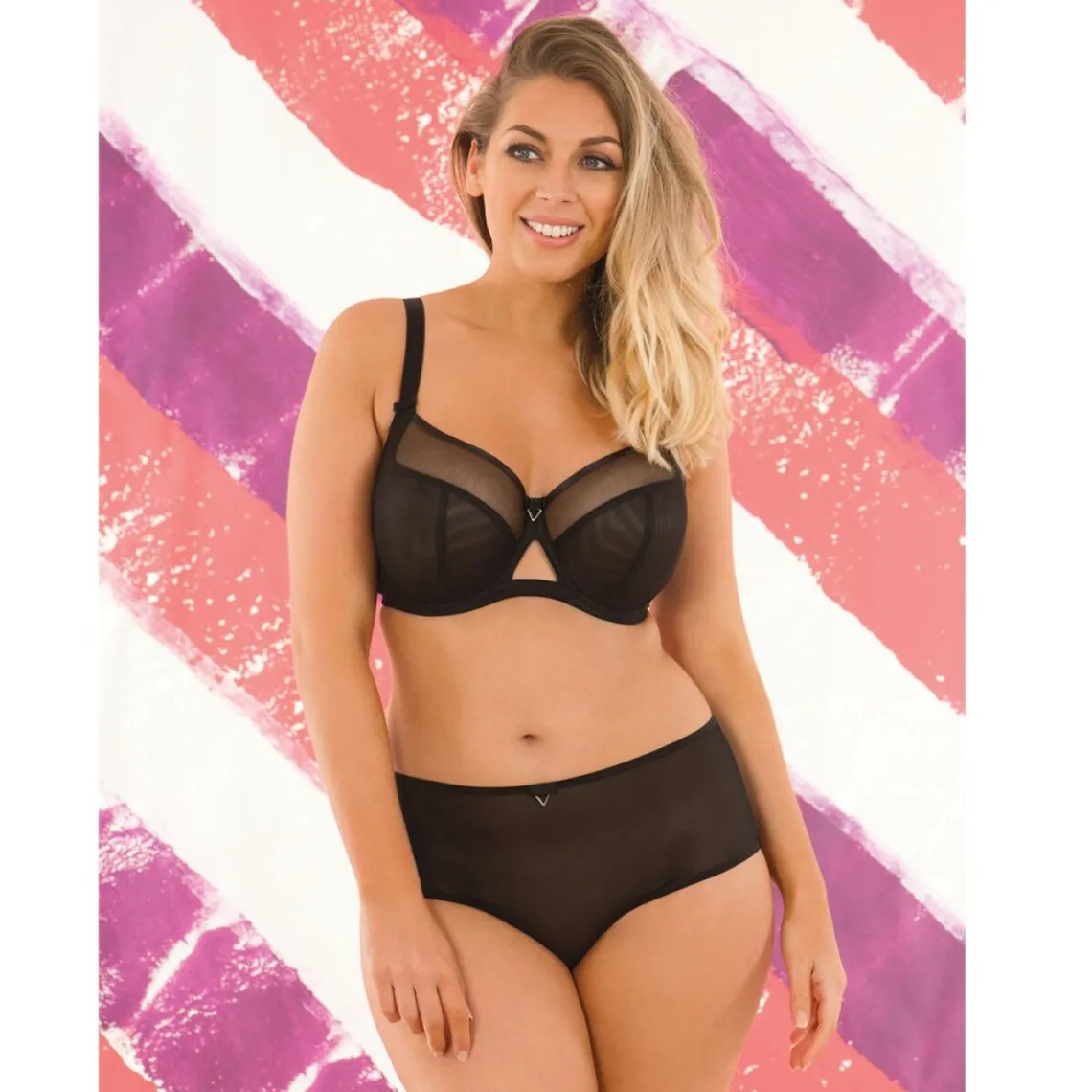 Soutien-gorge balconnet noir en nylon | 3 Suisses