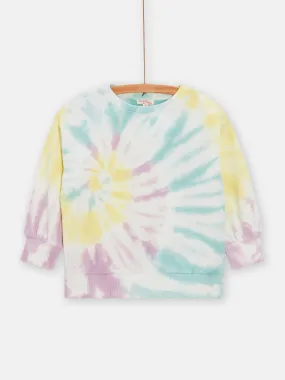 Sweat écru tie and dye mixte