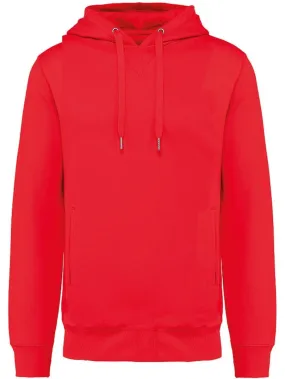 Sweat shirt à capuche coton bio - Mixte - K4009 - rouge 