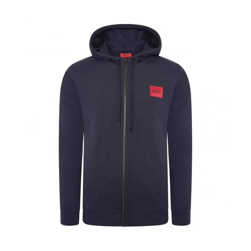 SWEAT ZIPPÉ BLEU MARINE À CAPUCHE HUGO DAPLE204