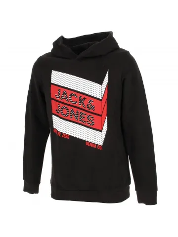 Sweat à capuche bjorn noir garçon - Jack & Jones | wimod