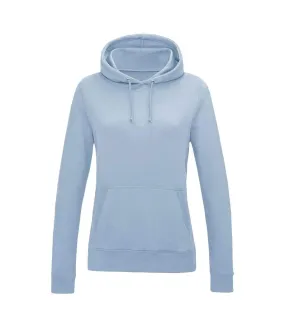 Sweat à capuche college femme bleu ciel Awdis