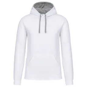 Sweat à capuche contrastée - Homme - K446 - blanc et gris 