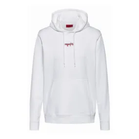 Sweat à capuche Doley HUGO blanc avec logo brodé