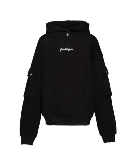 Sweat à capuche et à poche femme noir Hype