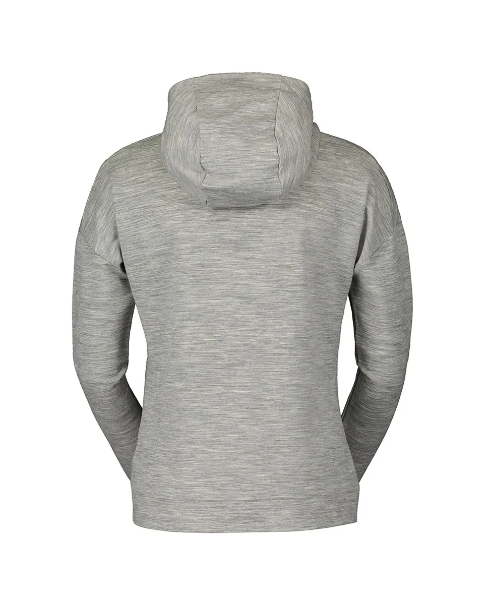 Sweat à capuche Femme COMMUTER MERINO HOODY Gris