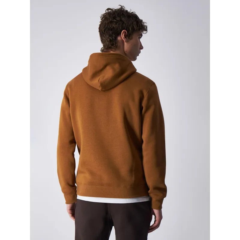 Sweat à capuche logo brodé marron homme - Champion | wimod