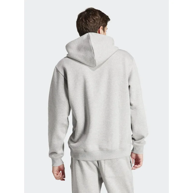 Sweat à capuche sportswear logo gris homme - Adidas | wimod