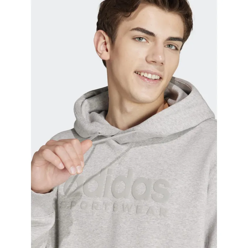 Sweat à capuche sportswear logo gris homme - Adidas | wimod