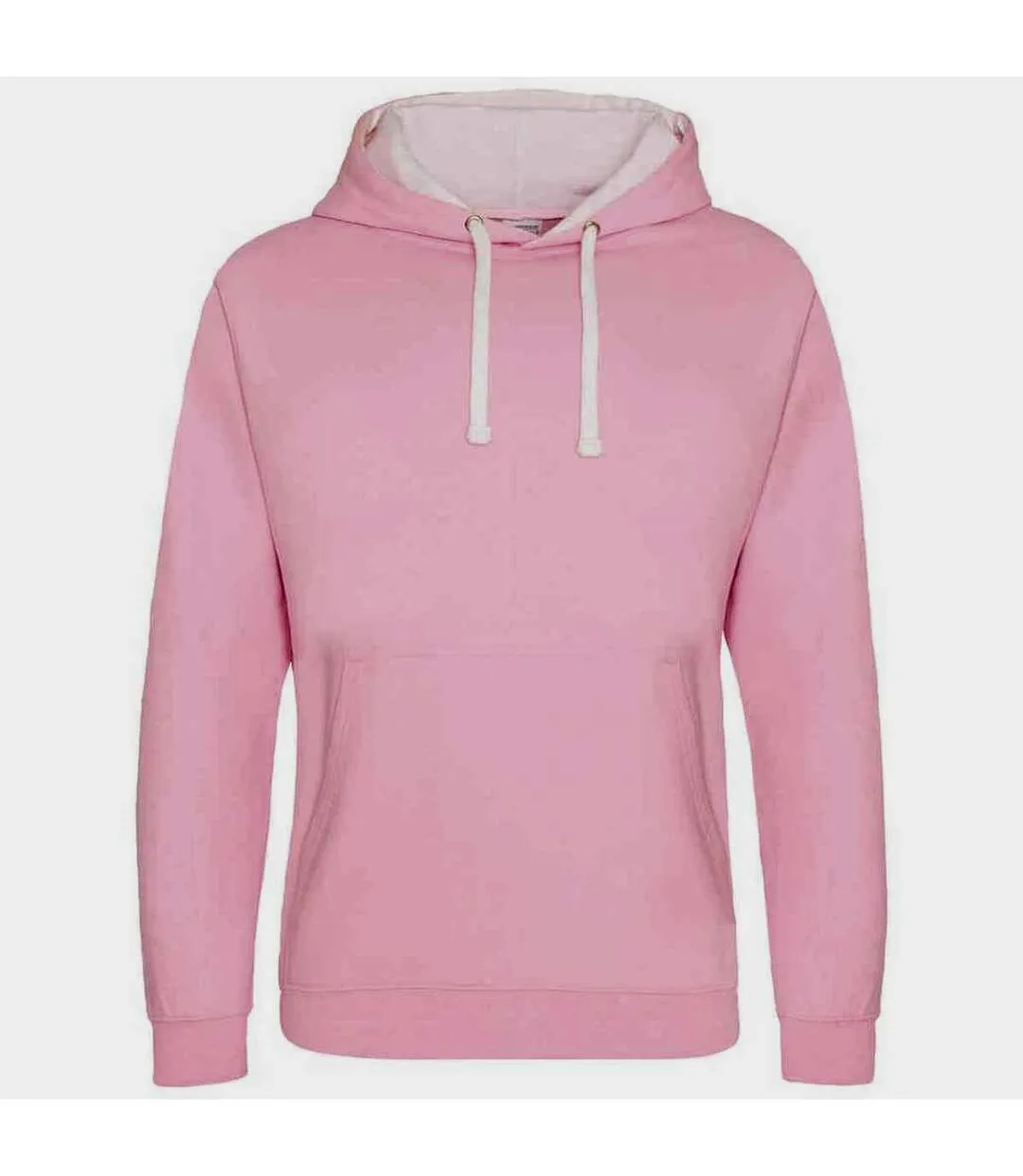 Sweat à capuche varsity femme rose clair / blanc Awdis