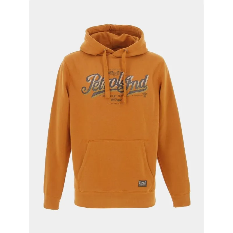 Sweat à capuche vintage orange homme - Petrol Industries | wimod