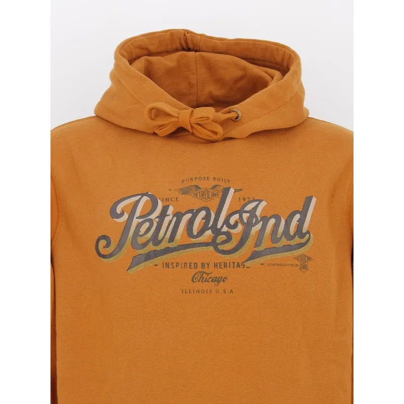 Sweat à capuche vintage orange homme - Petrol Industries | wimod