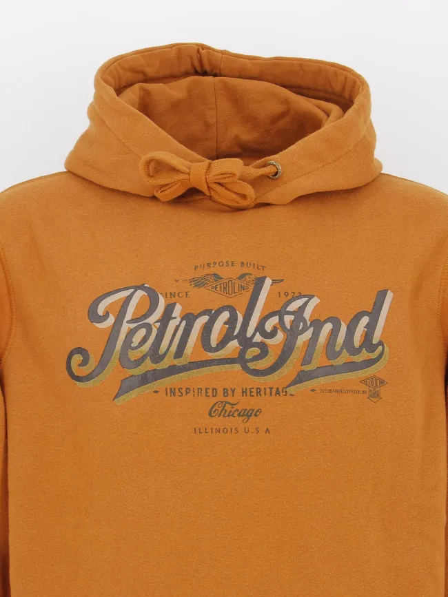 Sweat à capuche vintage orange homme - Petrol Industries | wimod