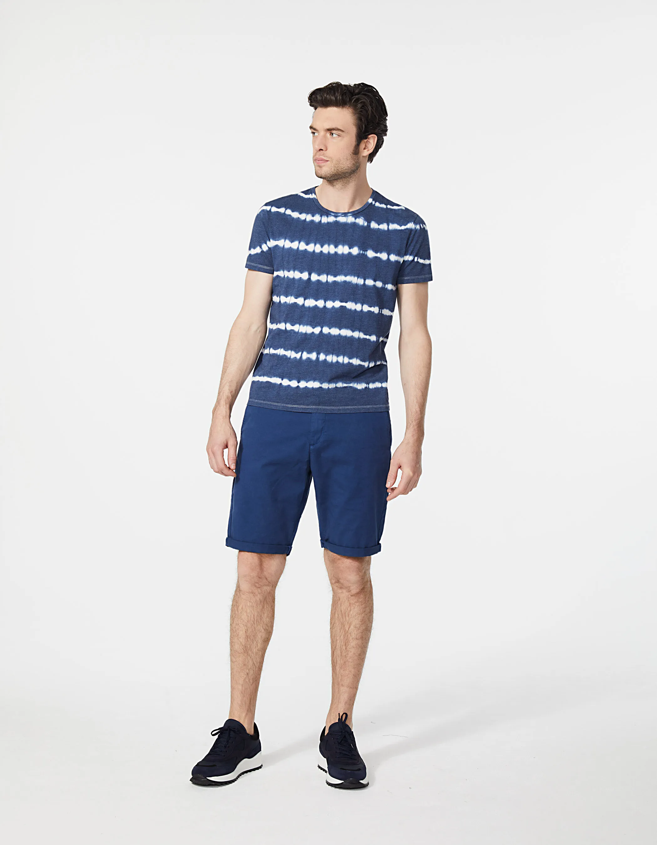 Tee-shirt indigo tie and dye Homme