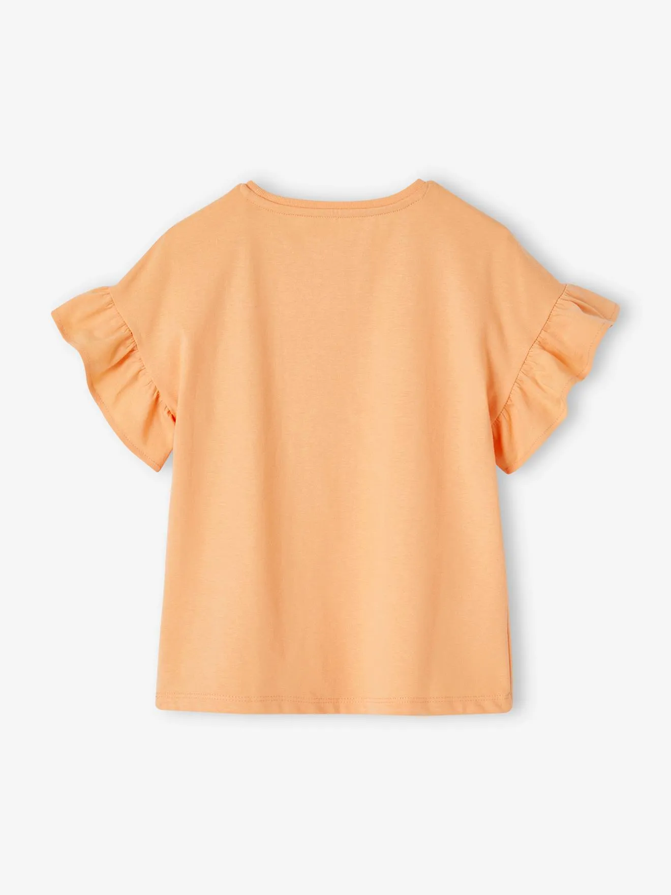 Tee-shirt motif à sequins fille mandarine - Vertbaudet