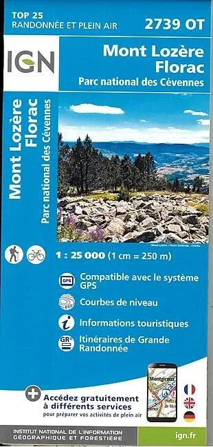 TOP25 2739OT MONT LOZERE 1 25 000