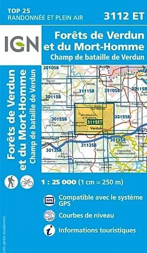 TOP25 3112ET FORETS DE VERDUN 1 25 000