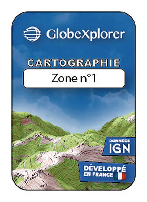 TOPO GLOBEXPLORER IGN 1/25000e FRANCE ZONE 1