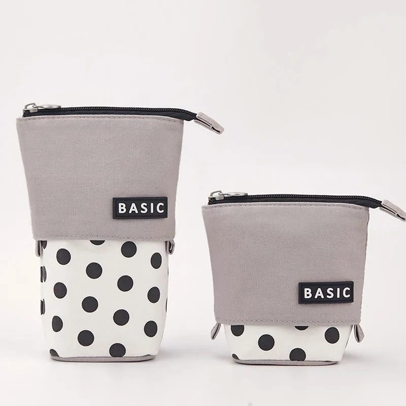 Trousse Rétractable Pois Noire : Jolie et Pratique - Shine Boutique