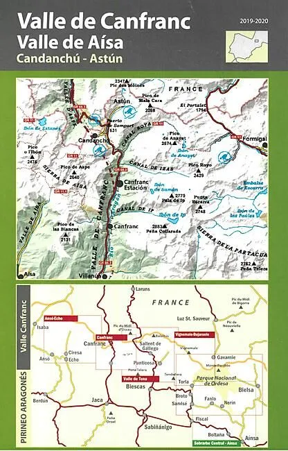 VALLE DE CANFRANC ECHELLE 1 25 000